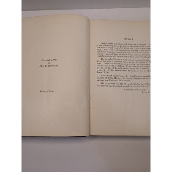 Vintage 1927 Egermeier’s Bible Story Book Illustrated Leatherette Hardcover Rare - Picture 7 of 16